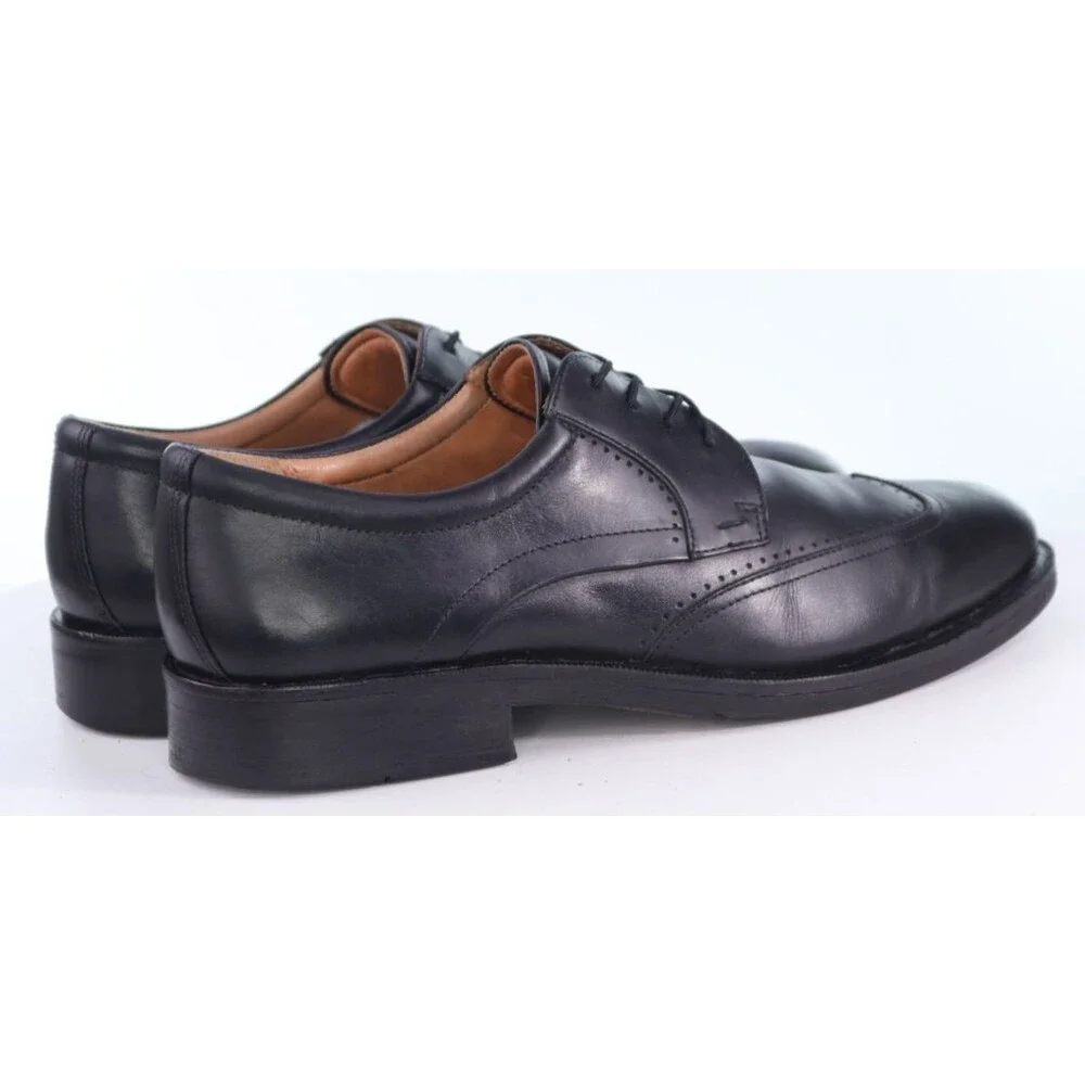ECCO Men's Wingtip Comfort Dress Shoes Size EU 43 US 9-9.5 Leather Black